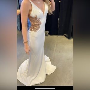 White Prom Dress size 0
